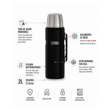 TERMO LIQUIDO KING ACERO INOX 2 LITROS NEGRO