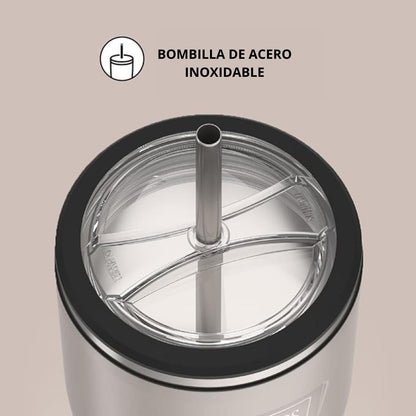 TERMO MUG ICON ACERO CON BOMBILLA 710ML SANDSTONE