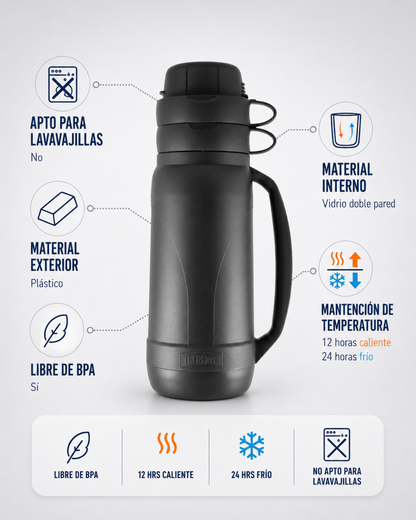 TERMO LIQUIDO NEW MATERO 1 LT NEGRO