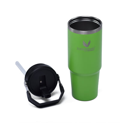 BOTELLA TRAVEL MUG FLIPLID ACERO INOXIDABLE VERDE 880ML