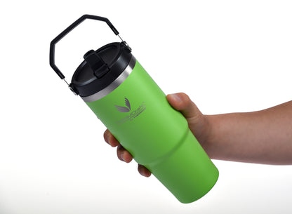 BOTELLA TRAVEL MUG FLIPLID ACERO INOXIDABLE VERDE 880ML