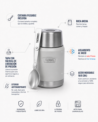 TERMO COMIDA 710ML ICON ACERO INOXIDABLE SANDSTONE