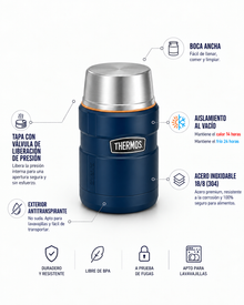 Thermos Termo comida acero inoxidable King 710 ml – Matt Navy