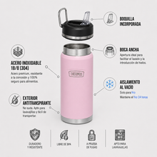 BOTELLA HIDRATACIÓN ICON ACERO INOXIDABLE 1.2LT SUNSET PINK