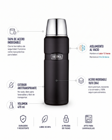 TERMO LIQUIDO 470ML KING NEGRO