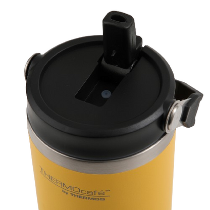 BOTELLA TRAVEL MUG FLIPLID ACERO INOXIDABLE AMARILLO 880ML
