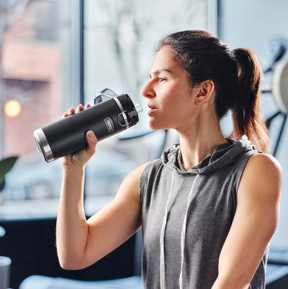 BOTELLA HIDRATACIÓN ICON ACERO INOXIDABLE 710ML GRAFITO