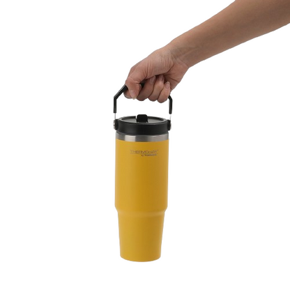BOTELLA TRAVEL MUG FLIPLID ACERO INOXIDABLE AMARILLO 880ML