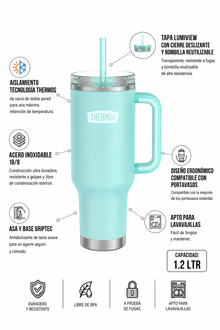 TRAVEL MUG AC INOX ICON 1.2L SEA GREEN