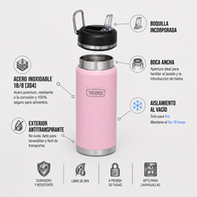 BOTELLA HIDRATACIÓN ICON ACERO INOXIDABLE 530ML PINK