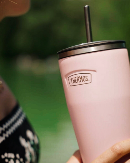 TERMO MUG ICON ACERO CON BOMBILLA 710ML SUNSET PINK