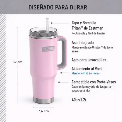 TRAVEL MUG AC INOX ICON 1.2L SUNSET PINK