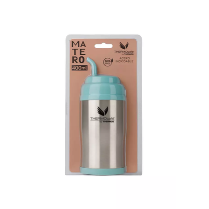 TERMO MATERO AQUA CON BOMBILLA 400ML