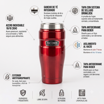 Thermos Termo mug 470 ml King – Rojo