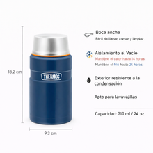 TERMO COMIDA ACERO INOX KING 710ML MATT NAVY