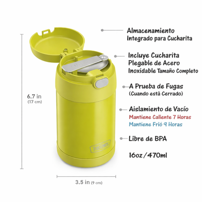 TERMO COMIDA  ACERO INOX 470ML LEMON