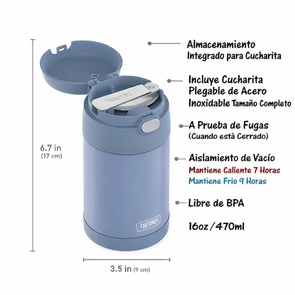 TERMO COMIDA  ACERO INOX  470ML DENIM BLUE