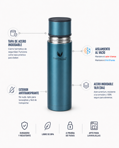 TERMO LÍQUIDO ACERO INOXIDABLE EVERYNIGHT GLACIER 1LT