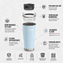 VASO THERMOS ICON ACERO INOXIDABLE 710ML GLACIER