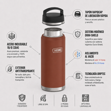 BOTELLA HIDRATACIÓN ICON ACERO INOXIDABLE 1.2LT SADDLE