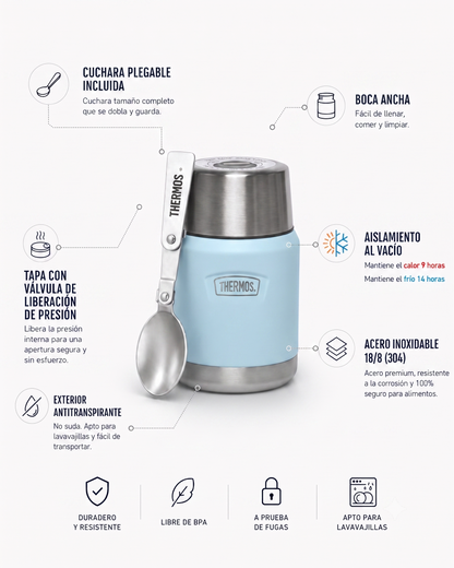 TERMO COMIDA 470ML ICON ACERO INOXIDABLE GLACIER
