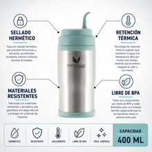 TERMO MATERO AQUA CON BOMBILLA 400ML