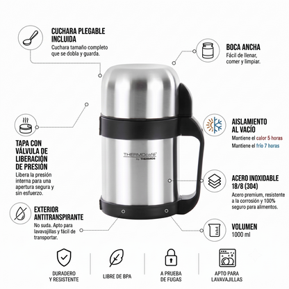 TERMO COMIDA MULTIPROPÓSITO 750ML APTO PARA LÍQUIDOS Y COMIDA
