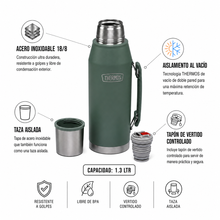 TERMO LIQUIDO ACERO INOX OUTDO 1.3L VERDE