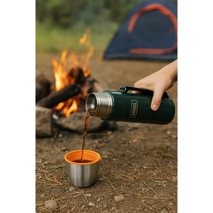 TERMO LIQUIDO ACERO INOX KING 1,2L MATT GREEN