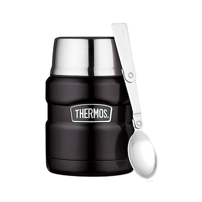 TERMO COMIDA 470ML KING ACERO INOXIDABLE NEGRO