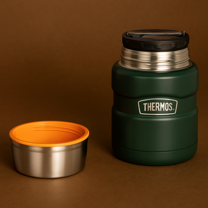 TERMO COMIDA ACERO INOX KING 470ML MATT GREEN