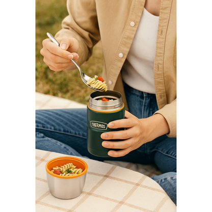 TERMO COMIDA ACERO INOX KING 470ML MATT GREEN