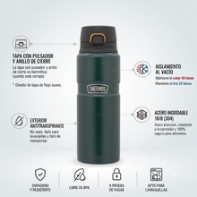 BOTELLA ACERO INOX KING 710ML MATT GREEN