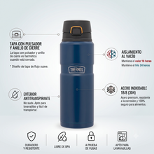 BOTELLA ACERO INOX KING 710ML MATT NAVY