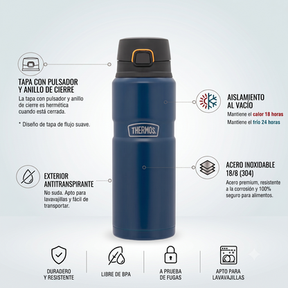 BOTELLA ACERO INOX KING 710ML MATT NAVY