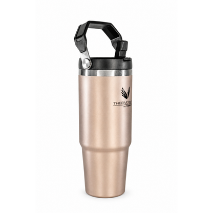 MUG TERMICO ACERO INOXIDABLE FLIP LID 880 ML ROSE