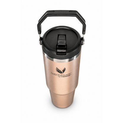 MUG TERMICO ACERO INOXIDABLE FLIP LID 880 ML ROSE