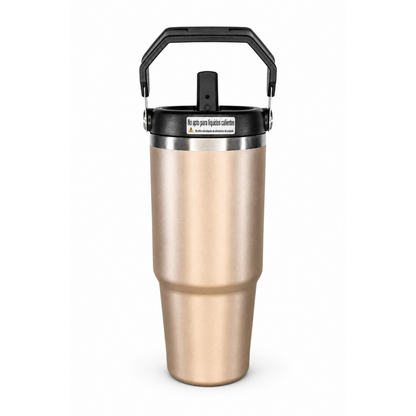 MUG TERMICO ACERO INOXIDABLE FLIP LID 880 ML ROSE