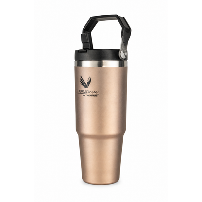 MUG TERMICO ACERO INOXIDABLE FLIP LID 880 ML ROSE