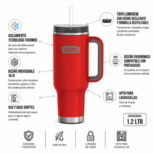 TRAVEL MUG AC INOX ICON 1.2L CRIMSON